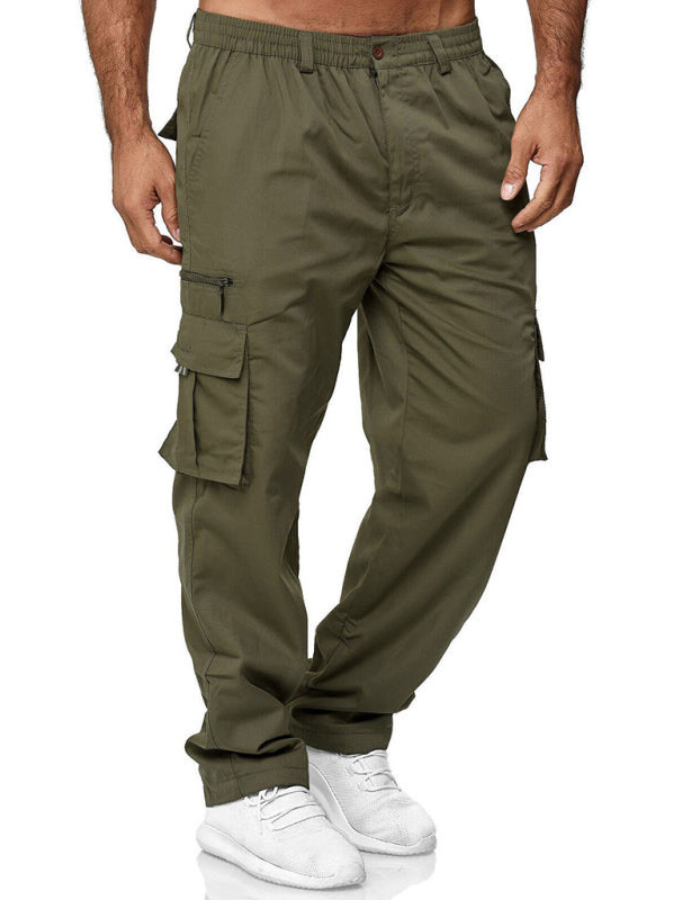 SHOPIQAT Men's Casual Multi-Pocket Loose Straight Cargo Pants - Premium from shopiqat - Just $7.900! Shop now at shopiqat